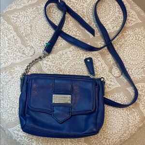 Nine West Royal Blue Crossbody Bag with Chain Accent